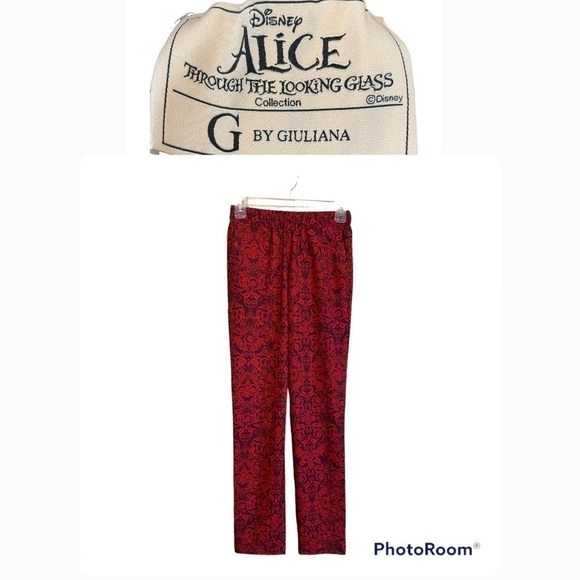 Disney Alice Through The Looking Glass By G | Womens Red Pants | Size 4 - Picture 9 of 9